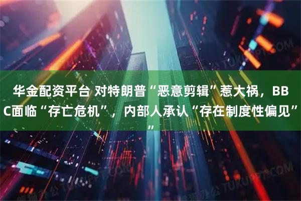 华金配资平台 对特朗普“恶意剪辑”惹大祸，BBC面临“存亡危机”，内部人承认“存在制度性偏见”