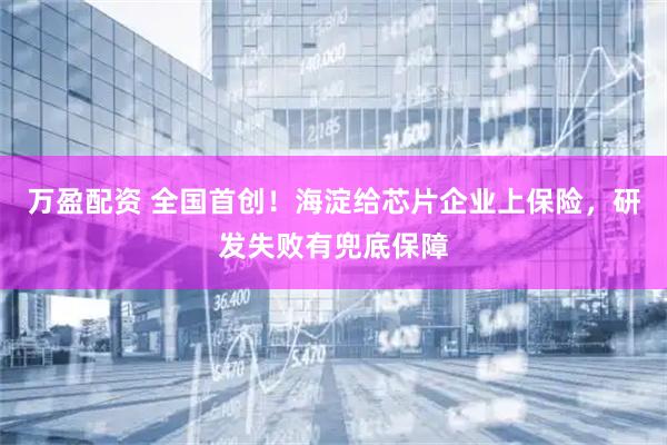 万盈配资 全国首创！海淀给芯片企业上保险，研发失败有兜底保障